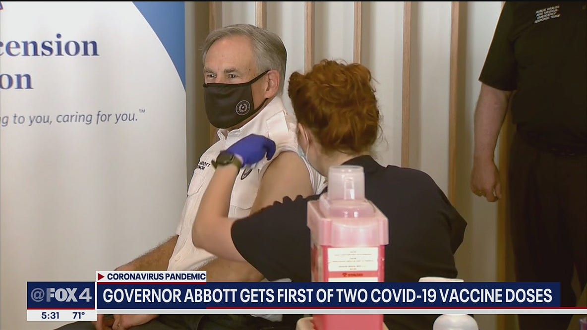Gov. Abbott gets COVID-19 vaccination in effort to assure Texans of safety, importance